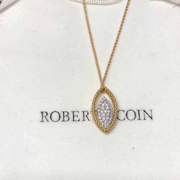 Roberto Coin 18K Diamond Pendant Necklace - Picture 4 of 7